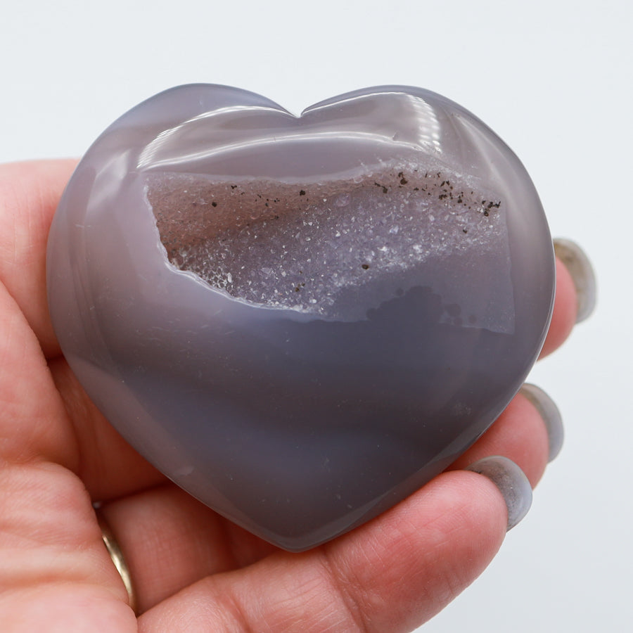 Druzy Agate Heart