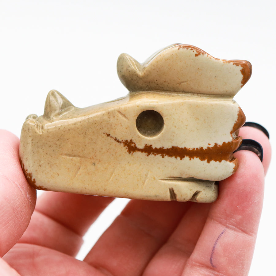 Med Dragon Head Carvings