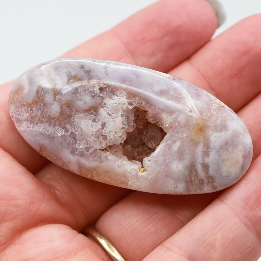 Small Flower Agate Palmstone