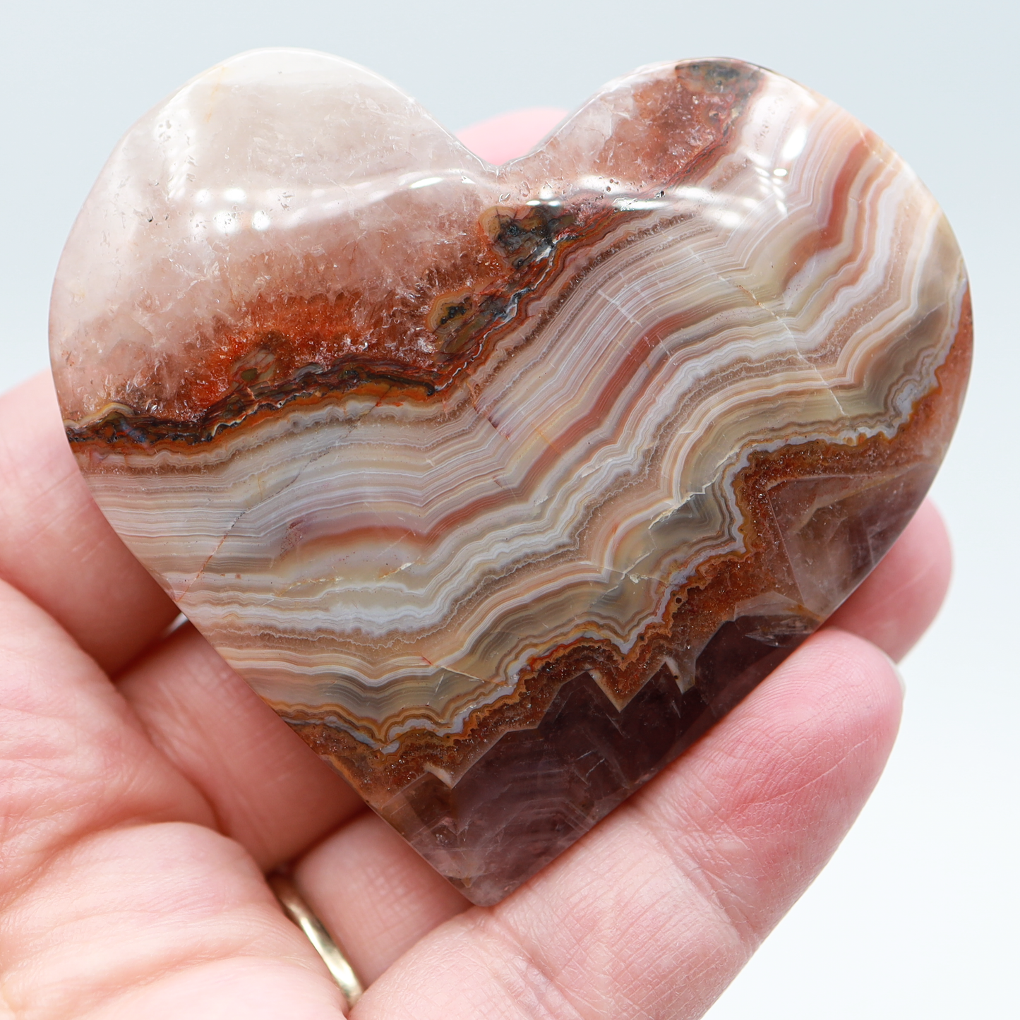 Amethyst Agate Heart