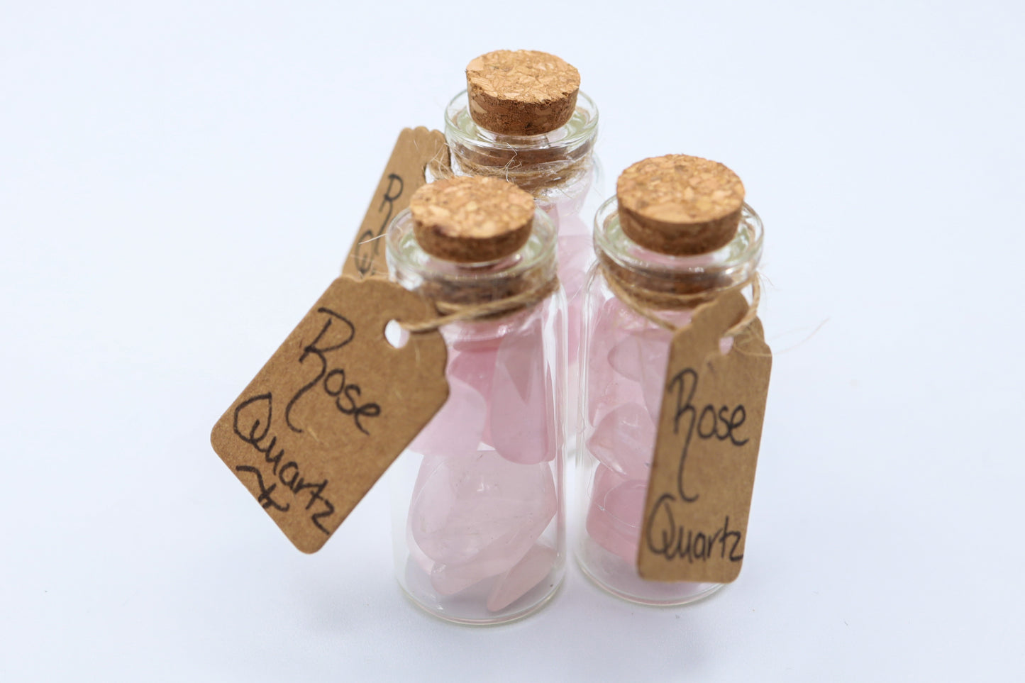 Rose Quartz Crystal Chip Jar
