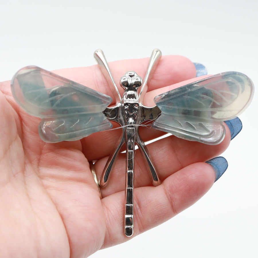 Rainbow Fluorite Freestanding Dragonfly