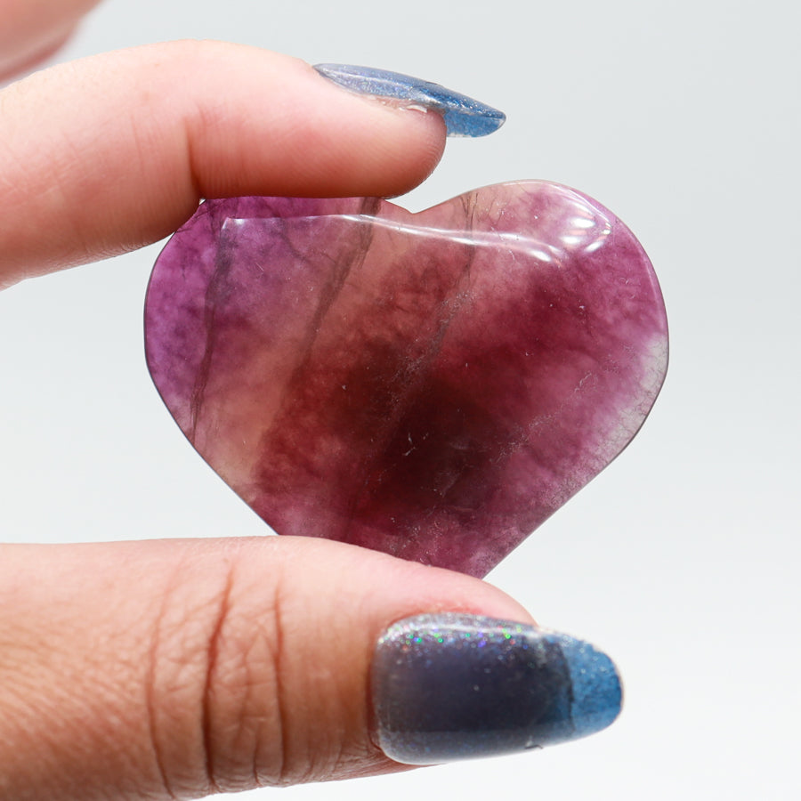 Rainbow Fluorite Hearts