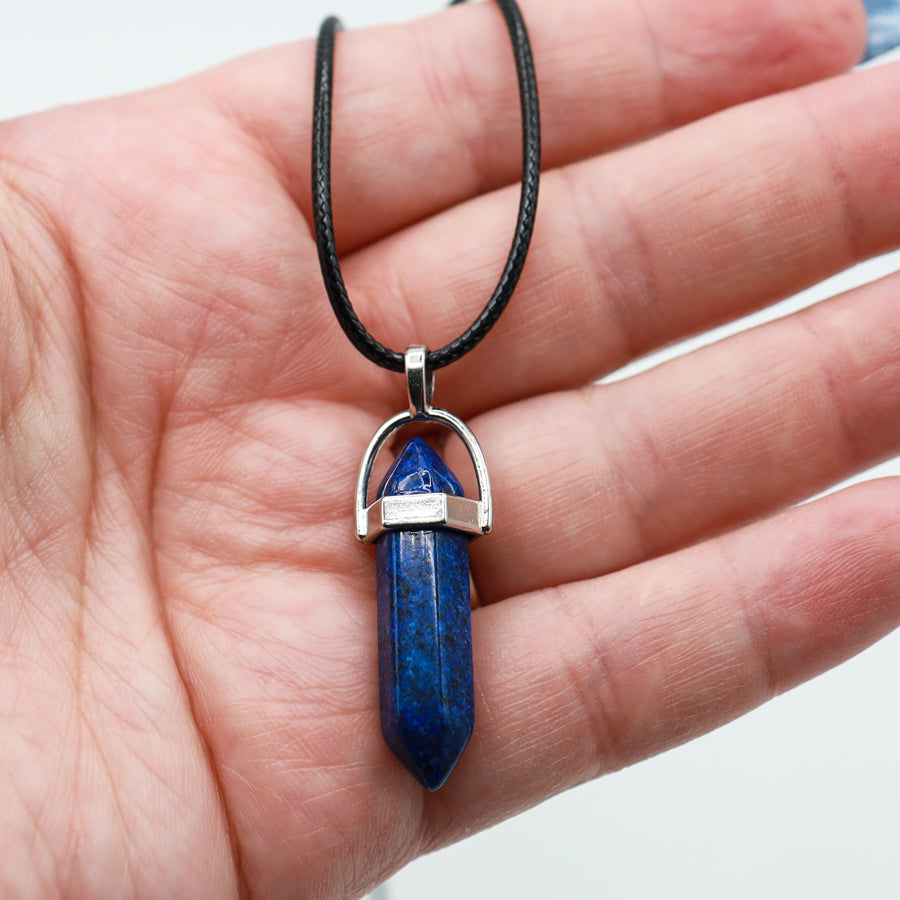 Double Terminated Crystal Pendant Necklace