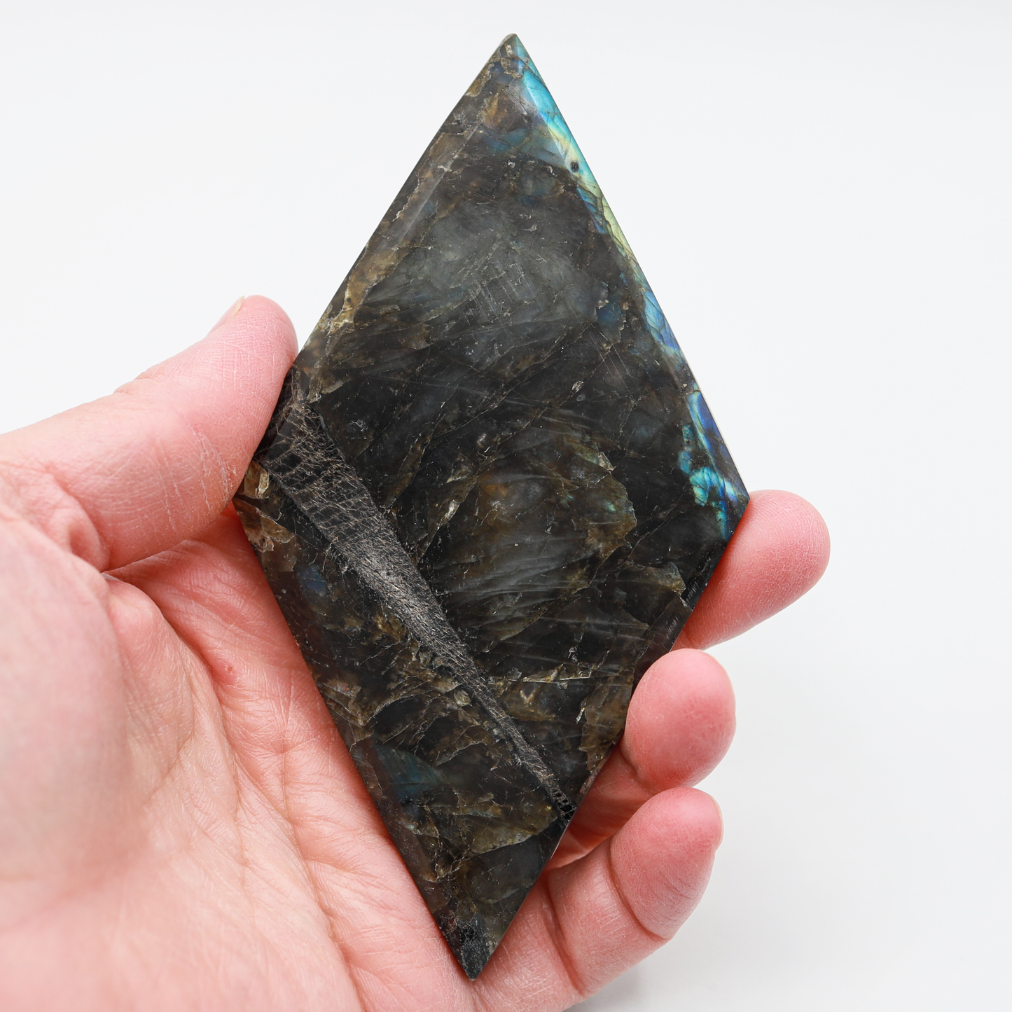 Labradorite Rhombus with Stand