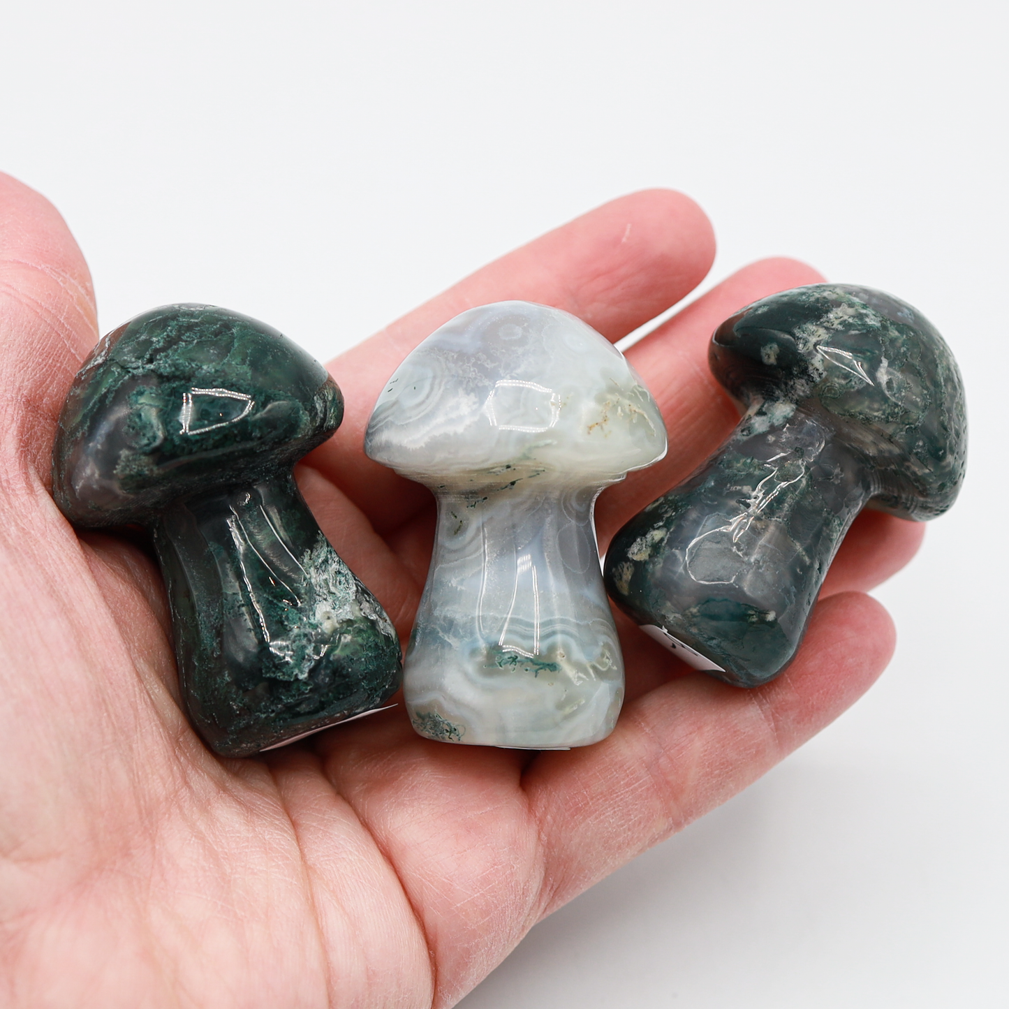 Moss Agate Mushroom