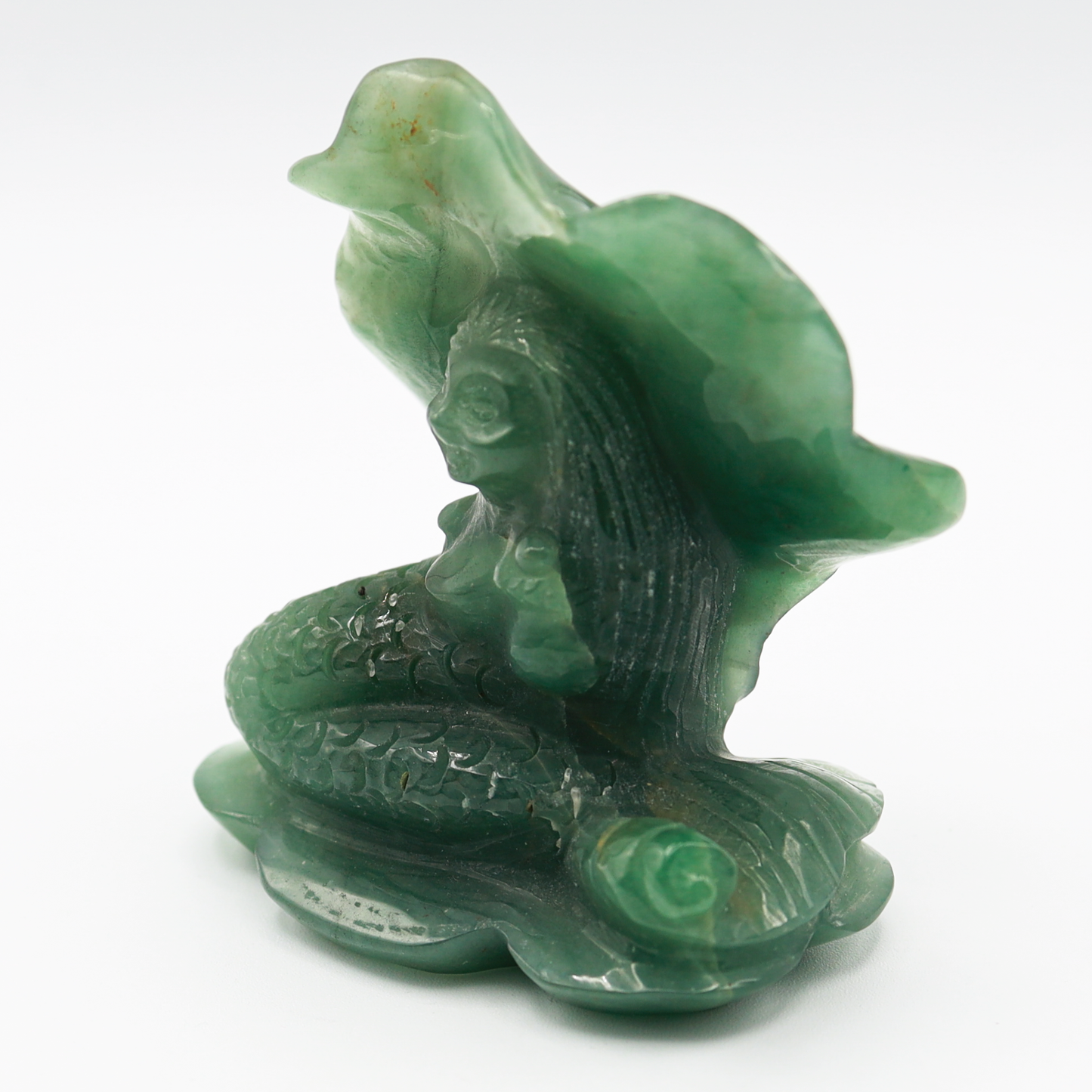 Medium Green Aventurine Mermaid Carving