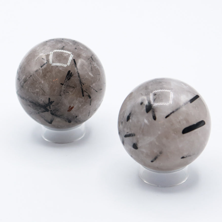 Tourmilated Quartz Sphere
