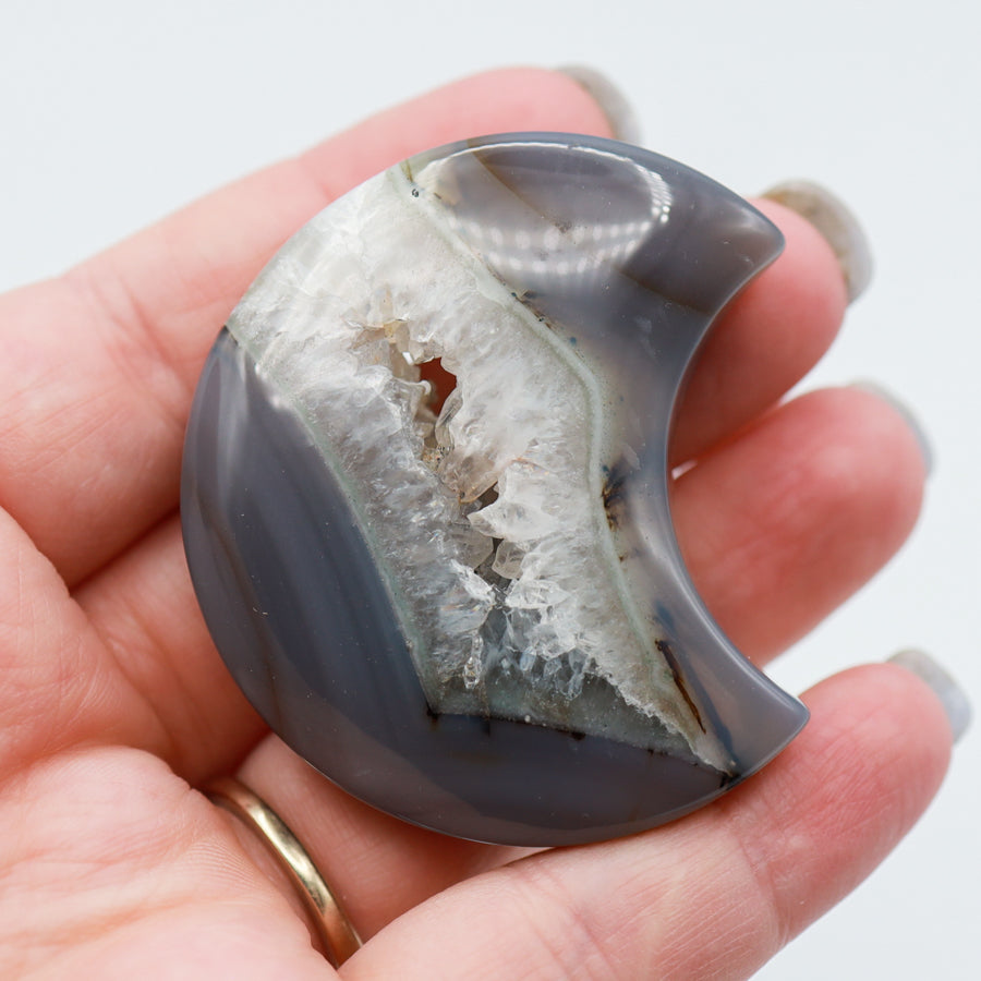 Druzy Agate Moon