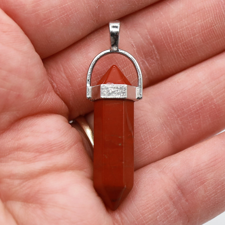 Double Terminated Crystal Pendant Necklace