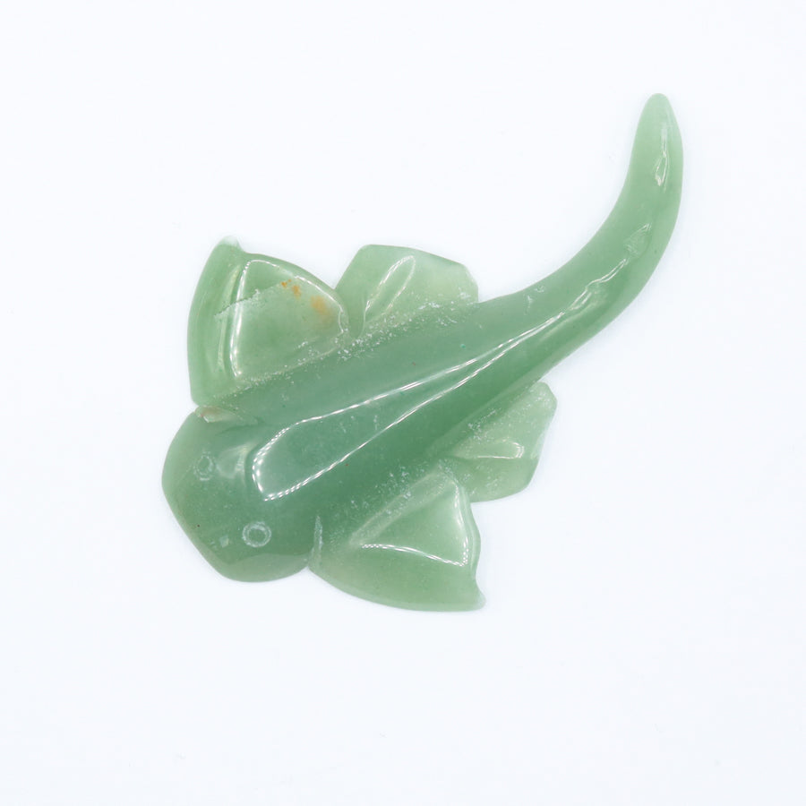 Green Aventurine Cat Fish Carving