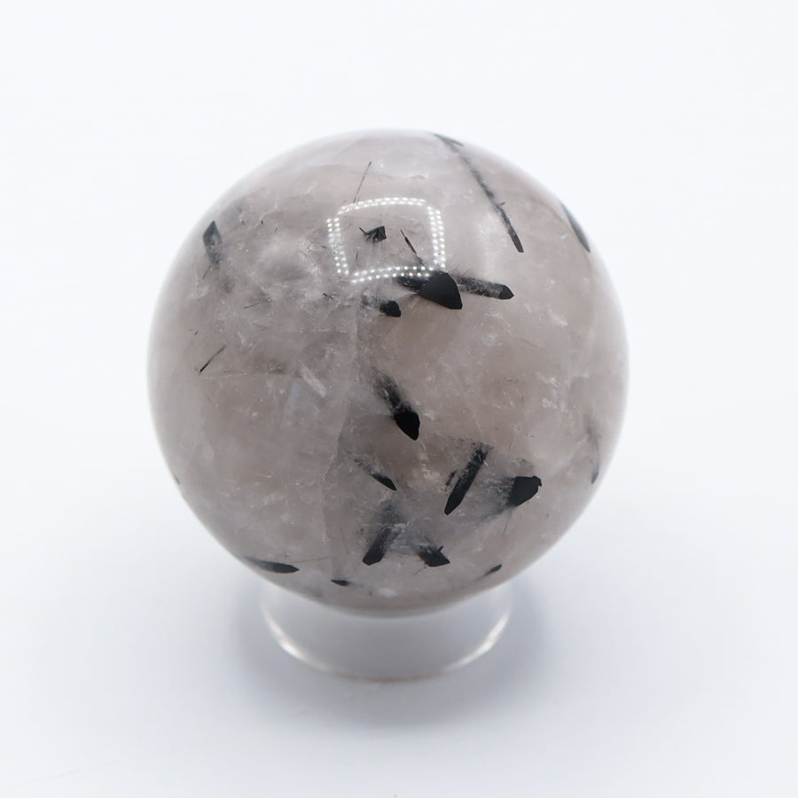 Tourmilated Quartz Sphere