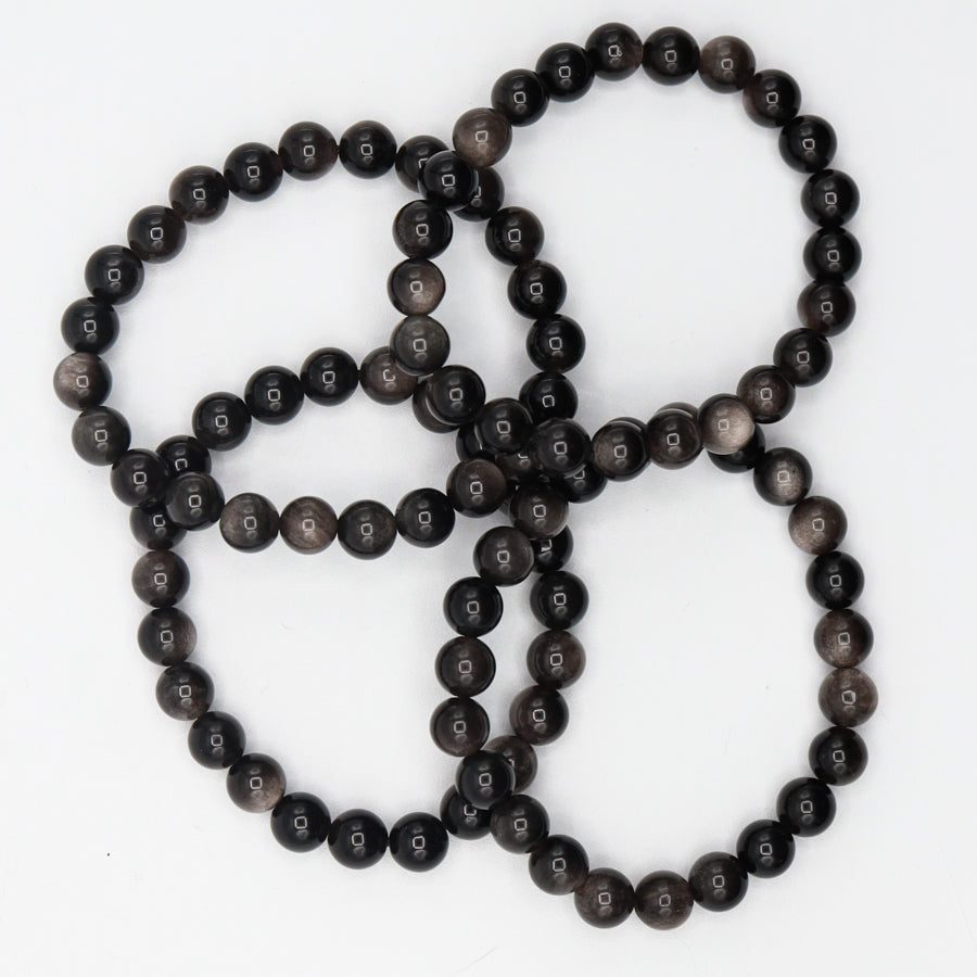 Silver Sheen Obsidian Bracelet