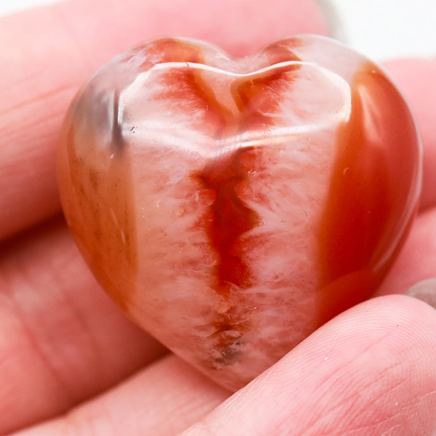 Carnelian Quartz Hearts