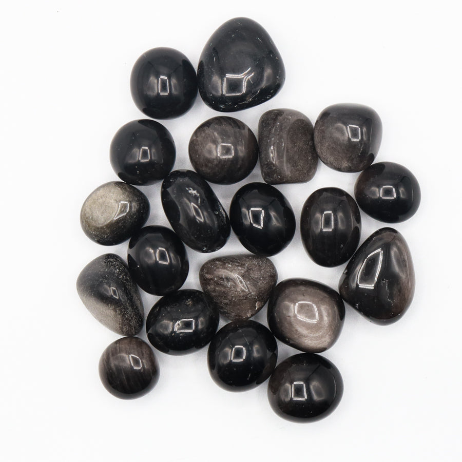Silver Sheen Obsidian Tumble