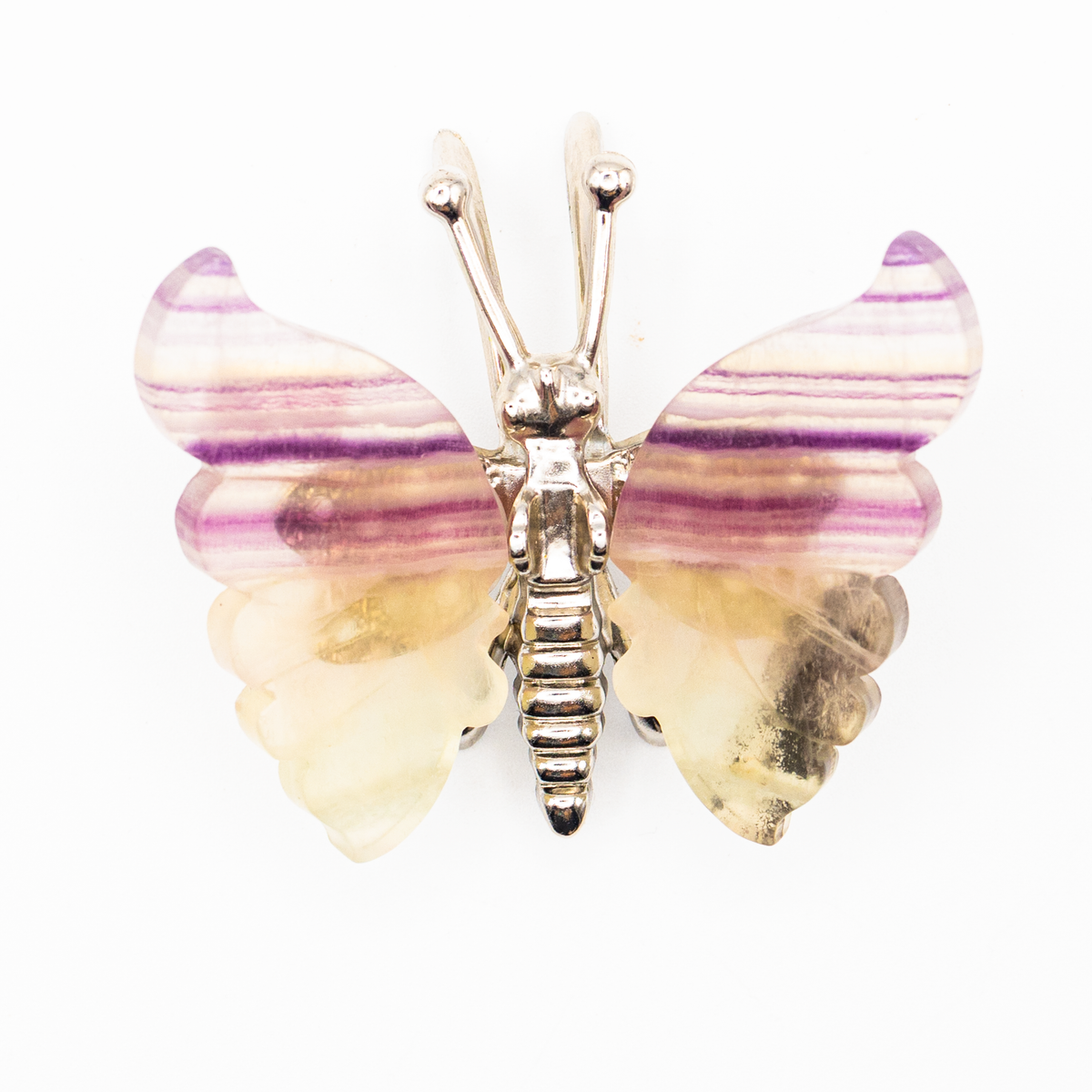 Rainbow Fluorite Freestanding Butterflies