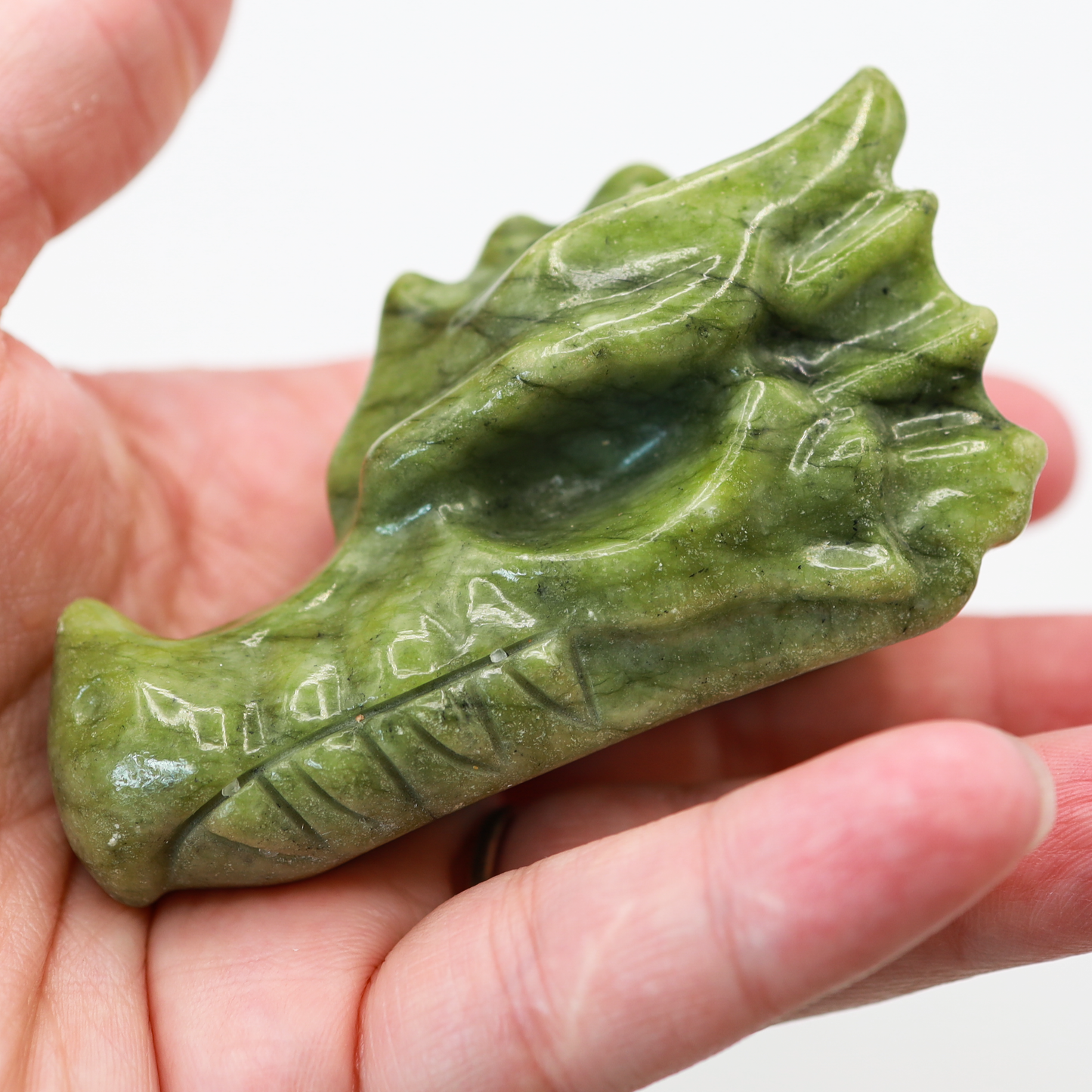 Green Jade Dragon Head Medium