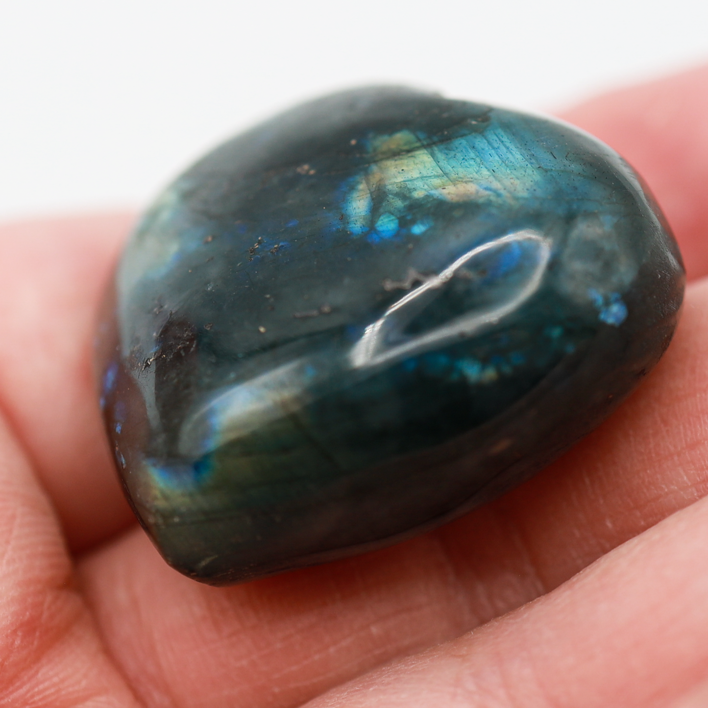 Large Flashy Labradorite Hearts