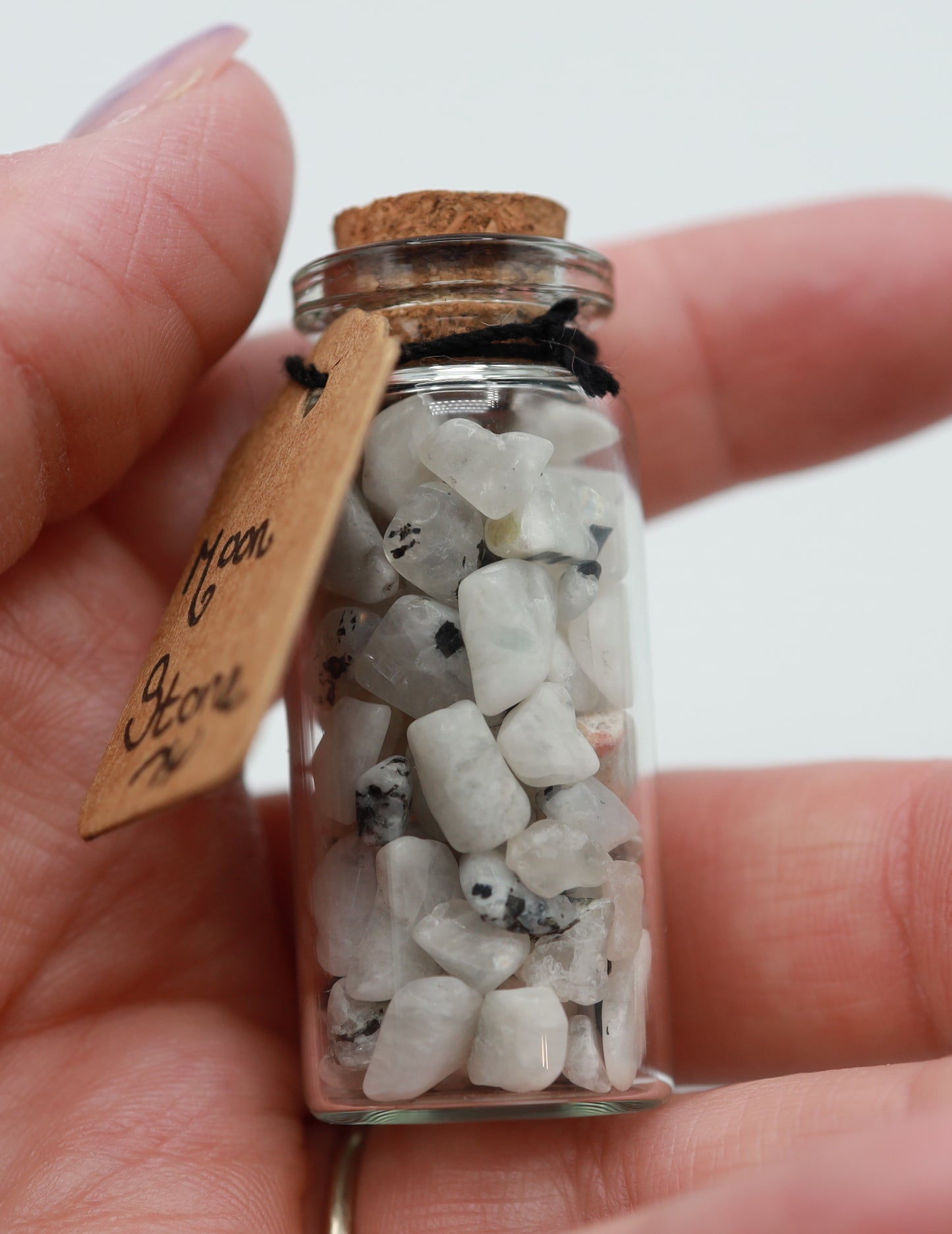 Moonstone Crystal Chip Jar