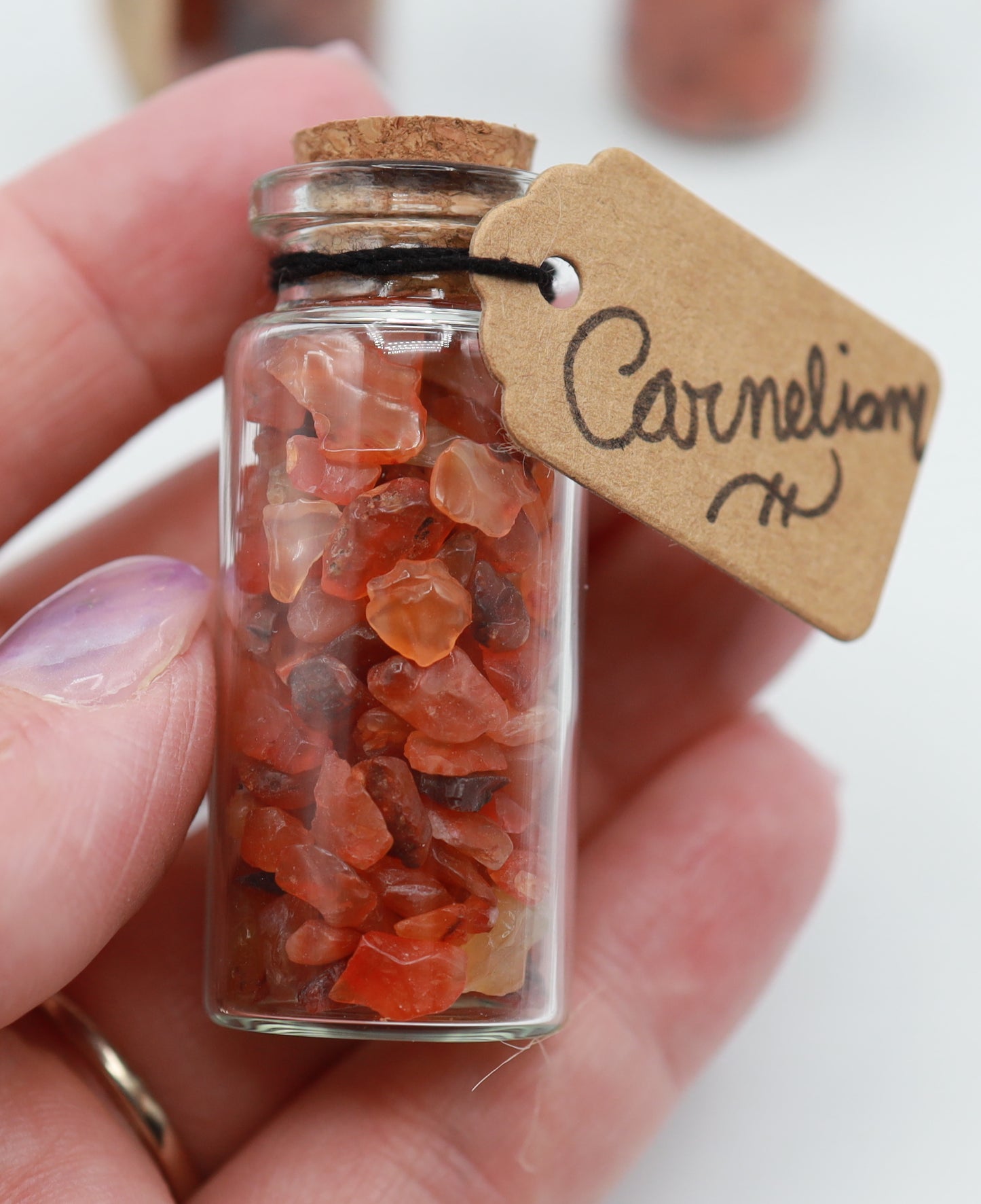 Carnelian Crystal Chip Jar