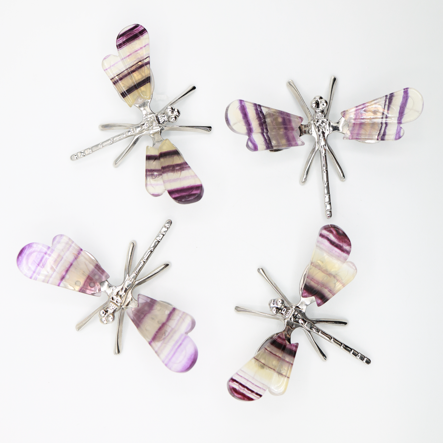 Rainbow Fluorite Freestanding Dragonfly