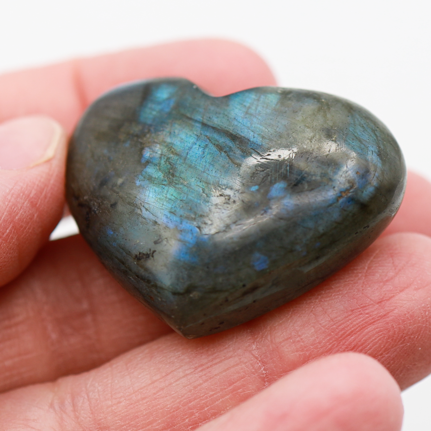 Large Flashy Labradorite Hearts