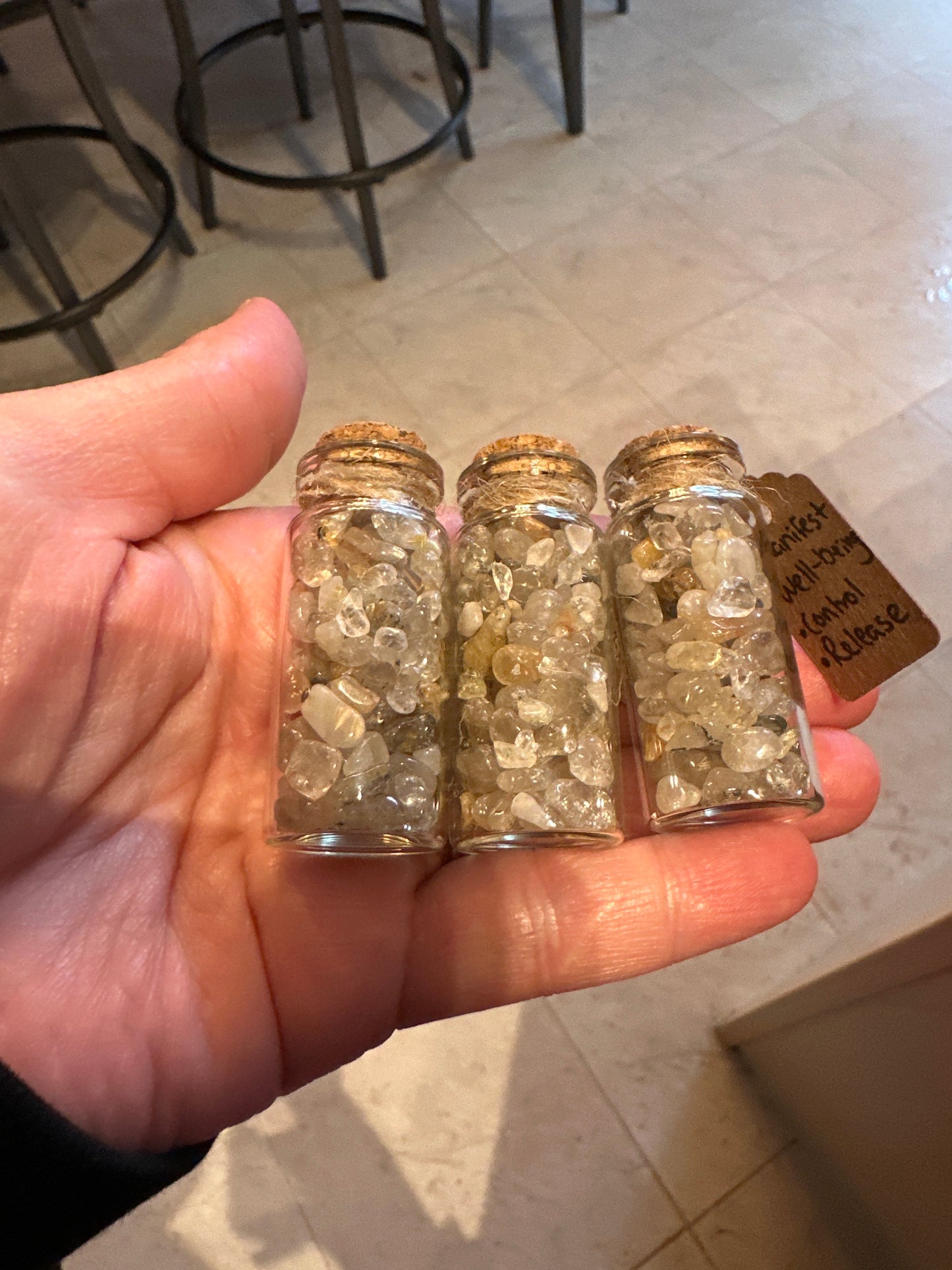 Golden Rutile Quartz Chip Jar