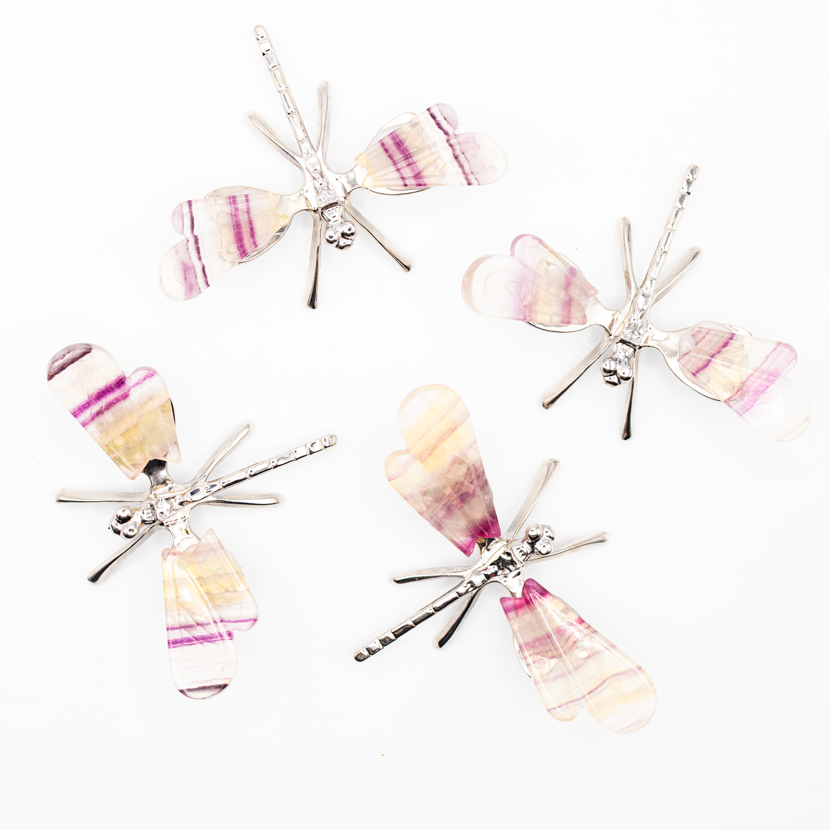 Rainbow Fluorite Freestanding Dragonfly