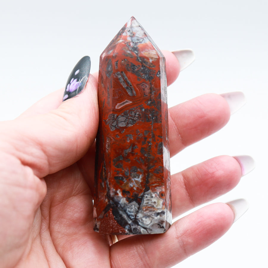 Mexican Crazy Lace Agate Tower