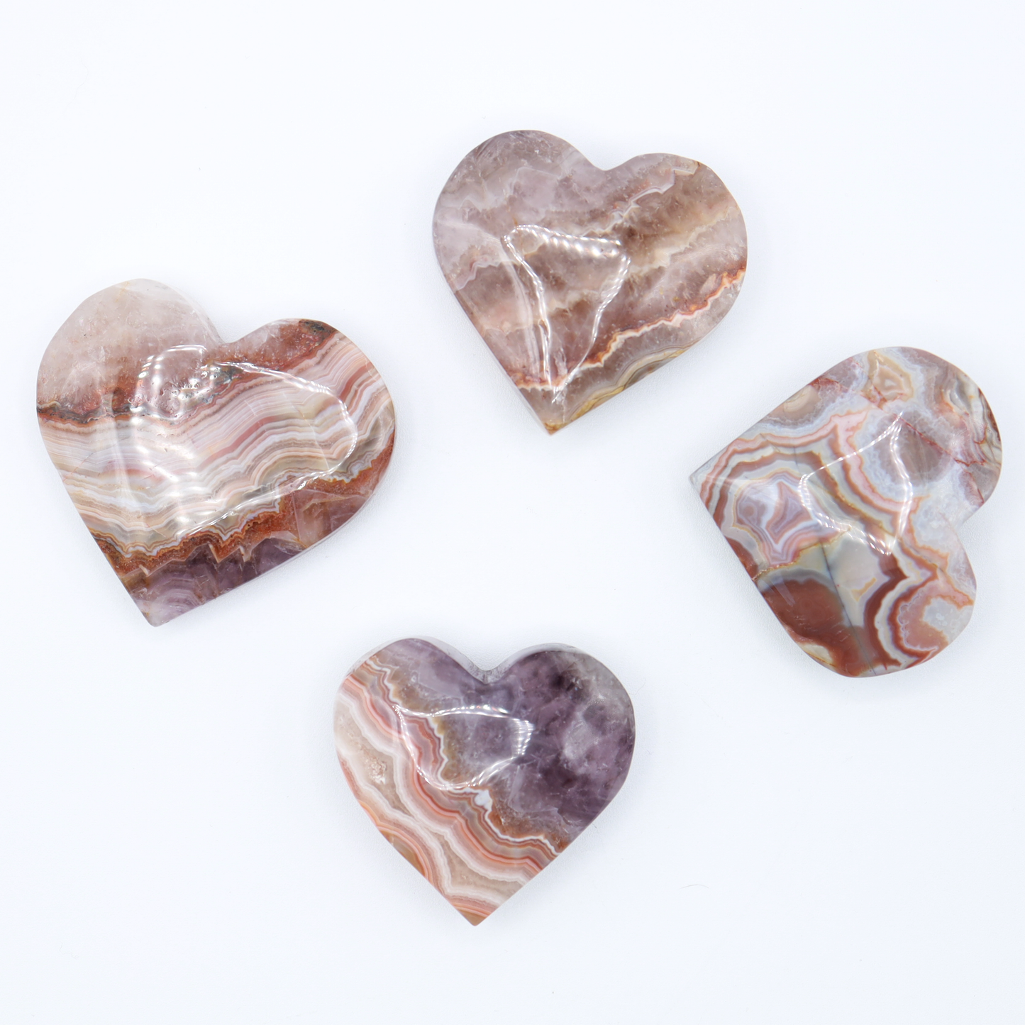 Amethyst Agate Heart