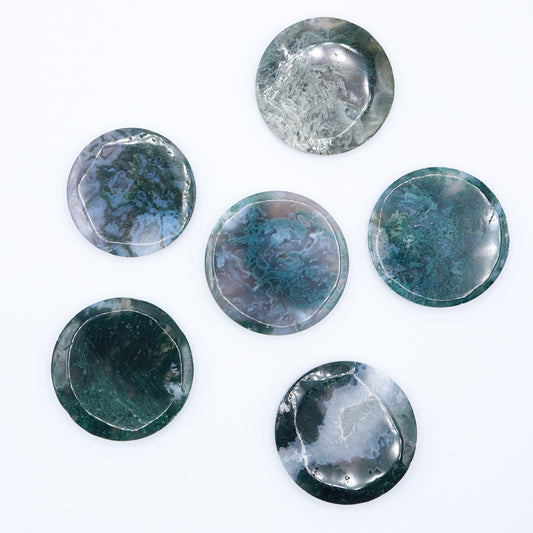 Moss Agate Worry Disc