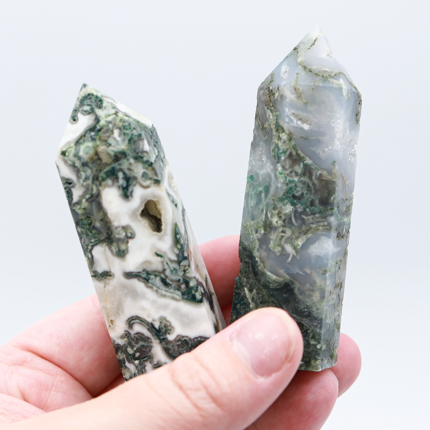 Medium Moss Agate Tower