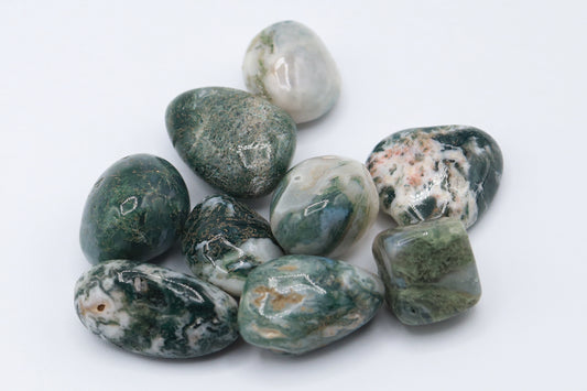 Moss Agate Tumbles