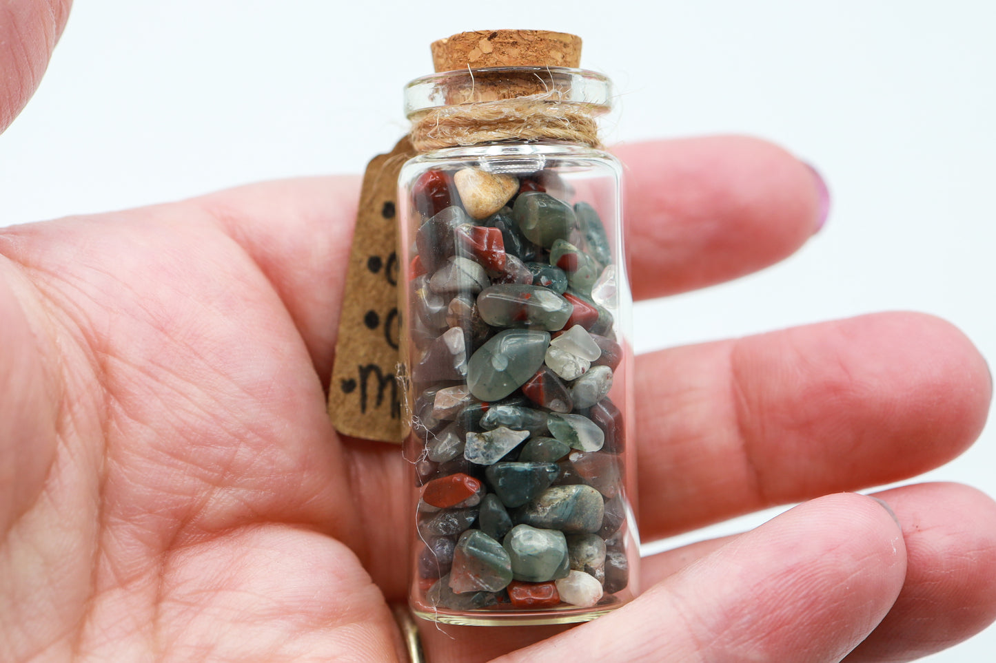 Bloodstone Crystal Chip Jar