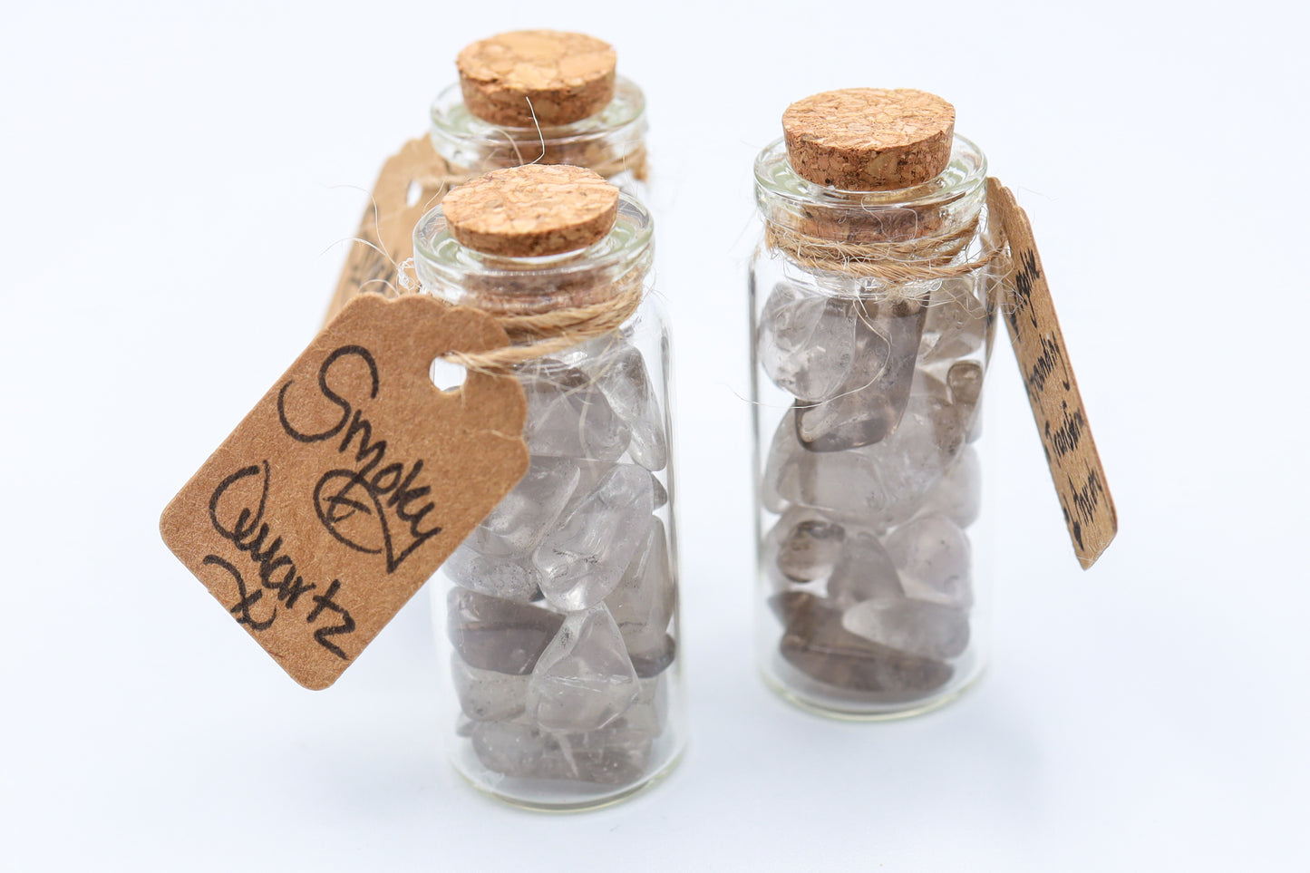 Smoky Quartz Crystal Chip Jar