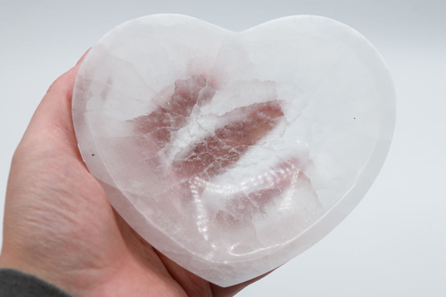 Large Heart Selenite Bowl