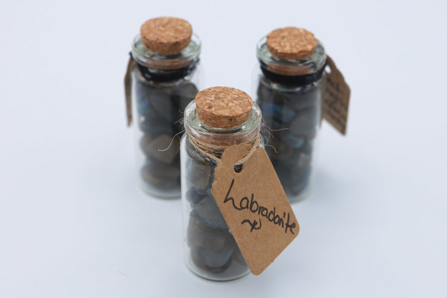 Labradorite Crystal Chip Jar