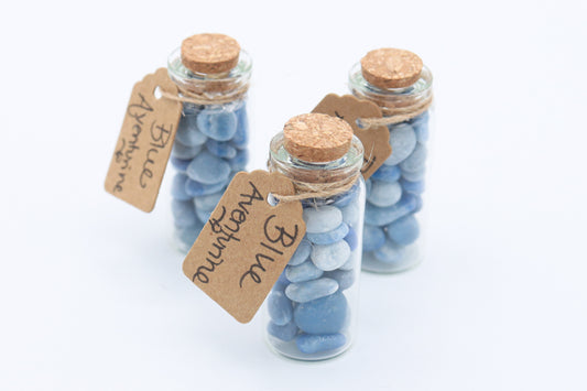 Blue Aventurine Crystal Chip Jar