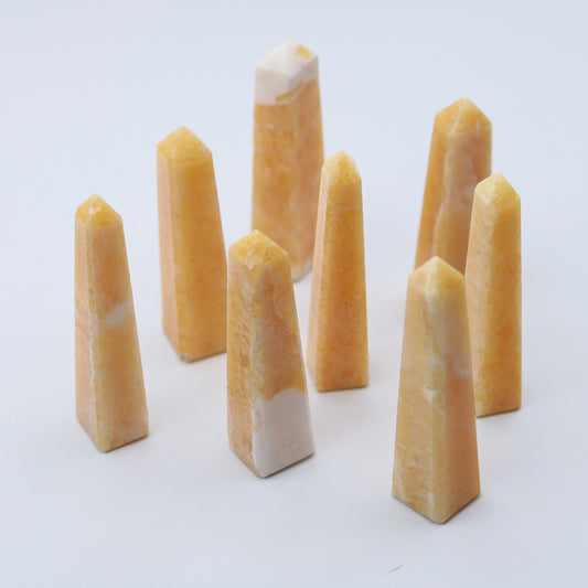 Small Orange Calcite Tower