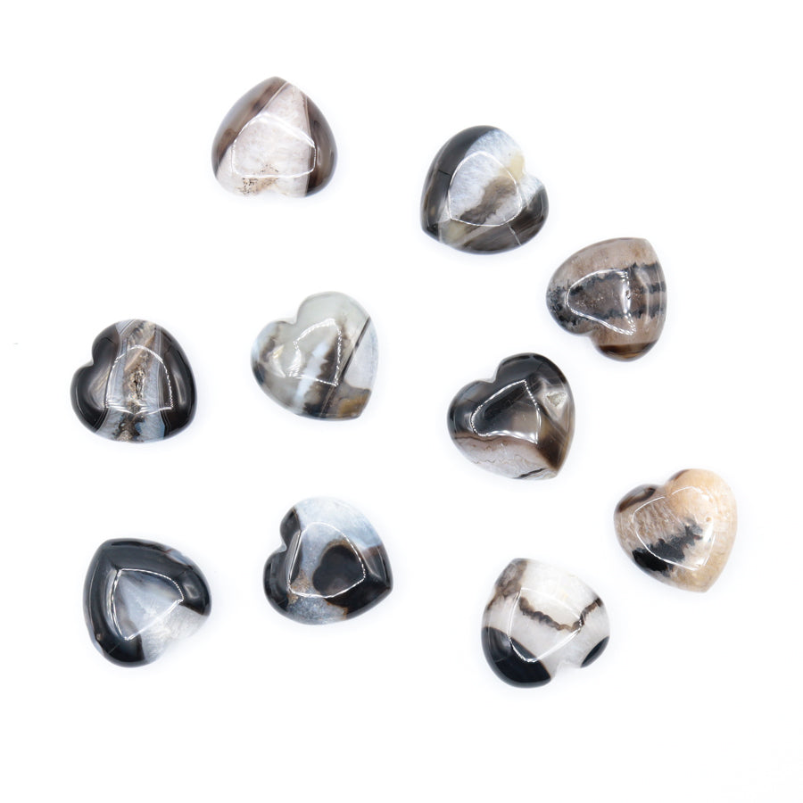 Black Agate Heart