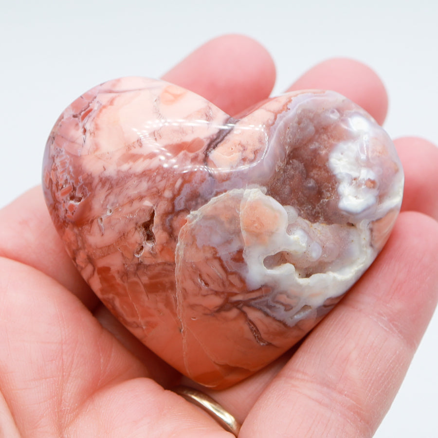 Petal Agate Heart