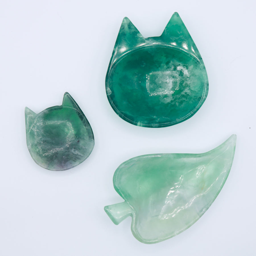 XS Green fluorite Cat Bowl