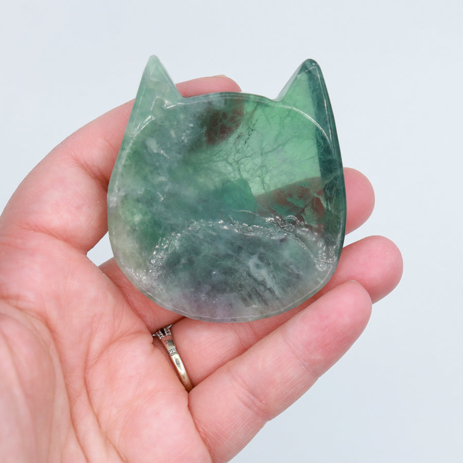 XS Green fluorite Cat Bowl