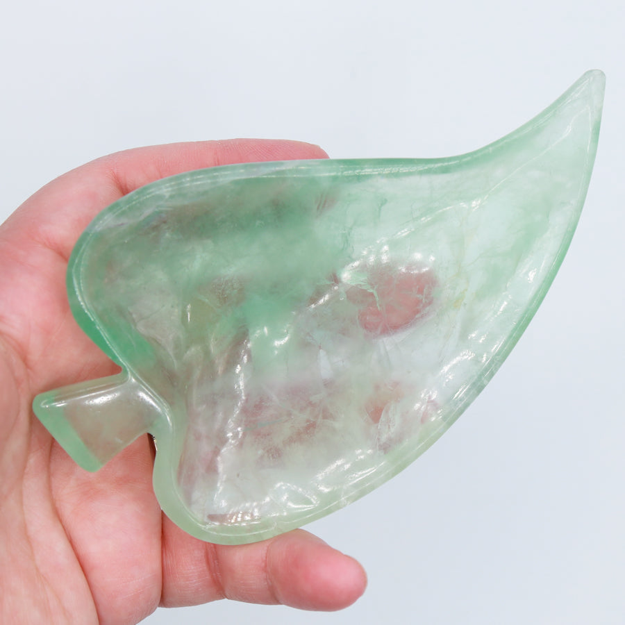 Green fluorite Leaf Bowl