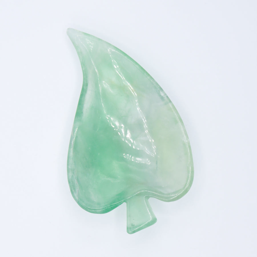 Green fluorite Leaf Bowl