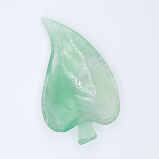 Green fluorite Leaf Bowl