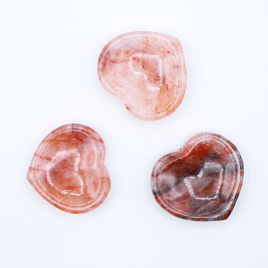 Mini Fire Quartz Heart Bowl