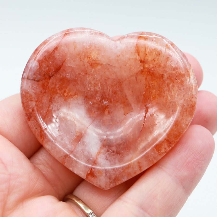 Mini Fire Quartz Heart Bowl