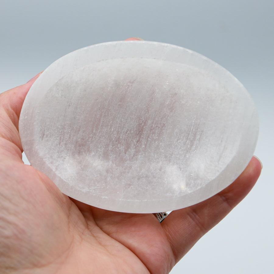 Small Oval Selenite Bowl