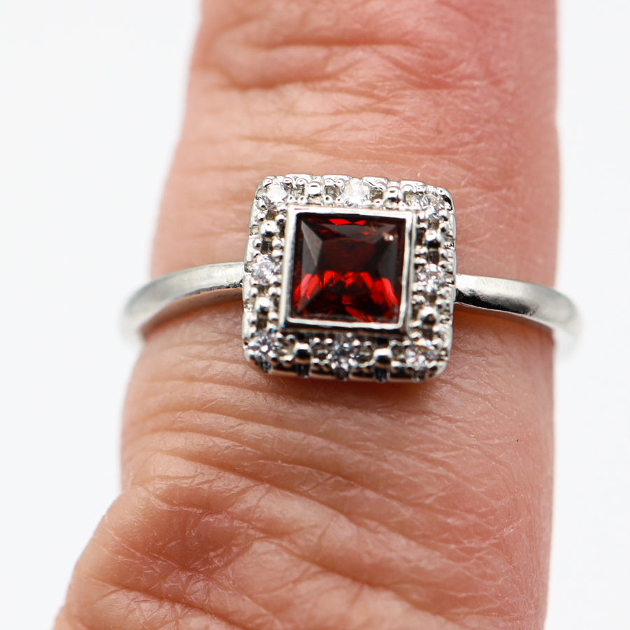 Garnet Ring Adjustable